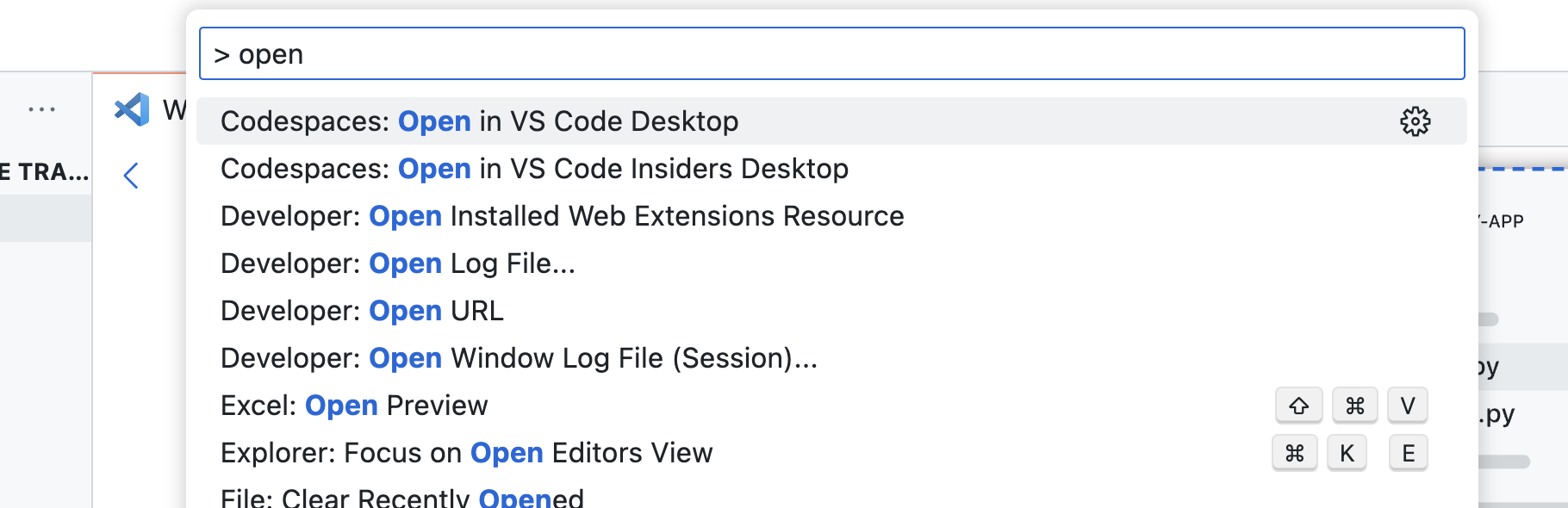 Open Codespace in VSCode Desktop command